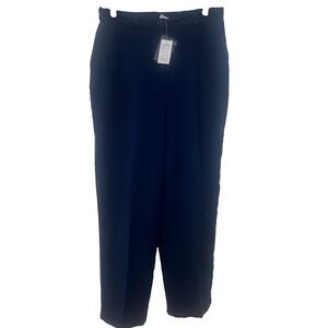 Style & Co Petite Blue 100% Silk Pleated Pants Elastic Waist 10P New